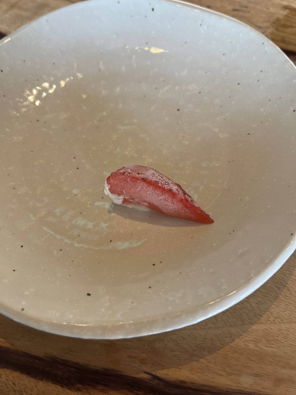 Frozen strawberry from Sen of Japan, MBS Singapore.
