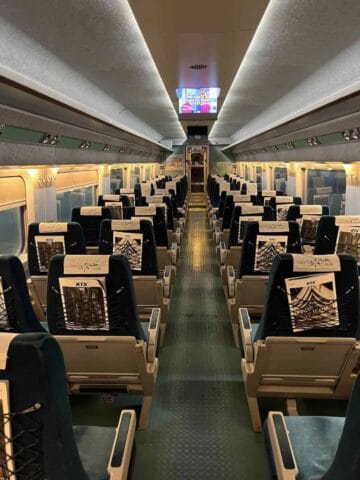 KTX train from Seoul to Busan carriage.