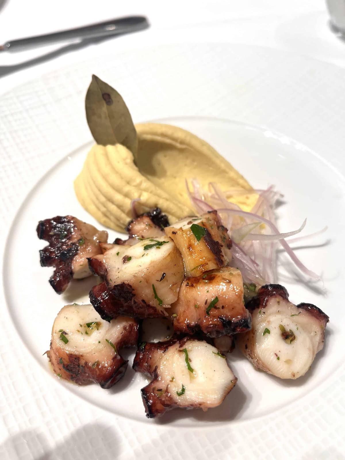 The grilled octopus starter at milos Estiatorio..