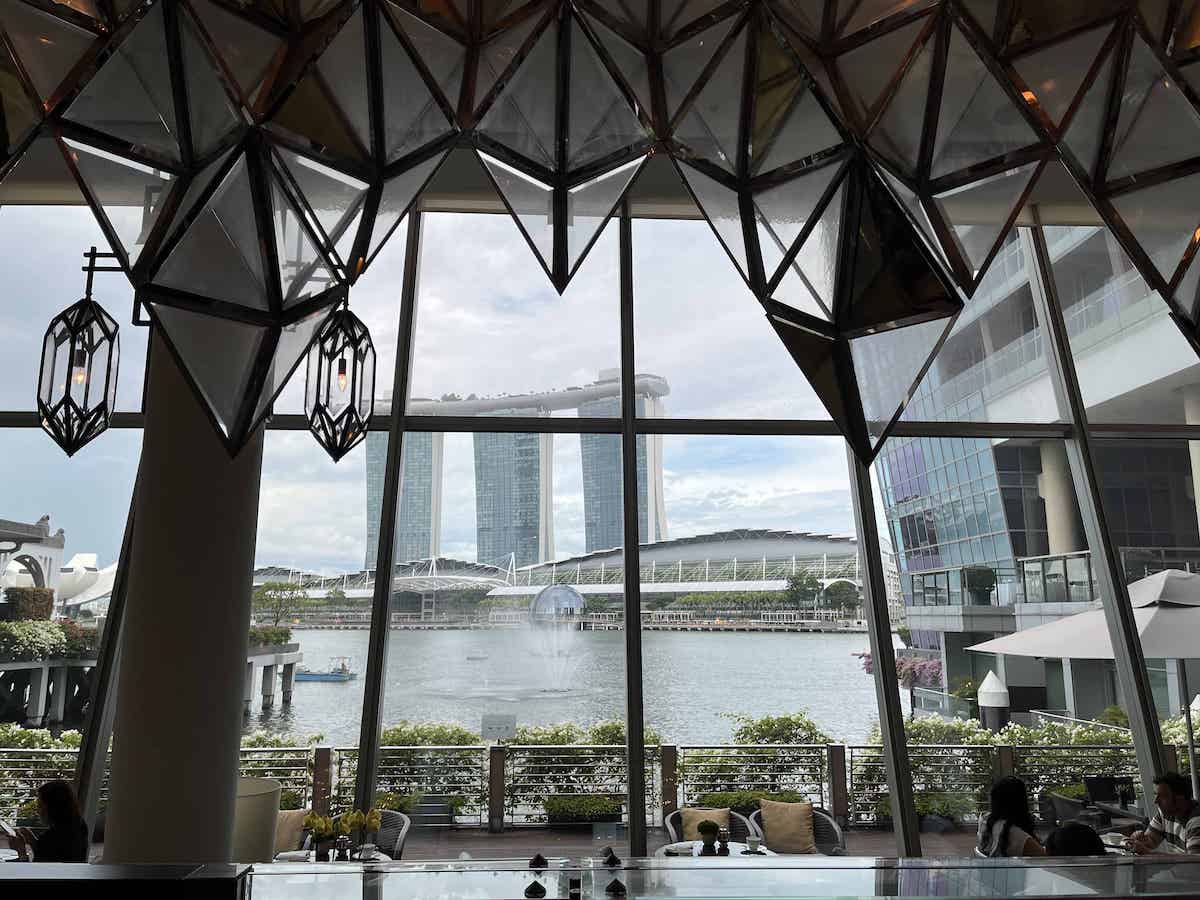 The view from the Fullerton Bay Hotel lounge.