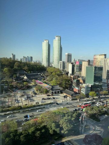 View from the room at Intercontinental Seoul COEX/ Westin Seoul COEX.