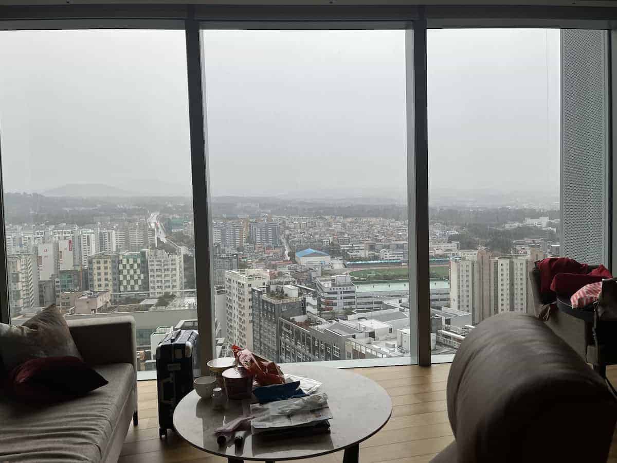 View from Grand Hyatt Jeju room.