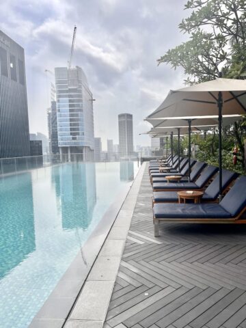 The infinity pool at Andaz Singapore.